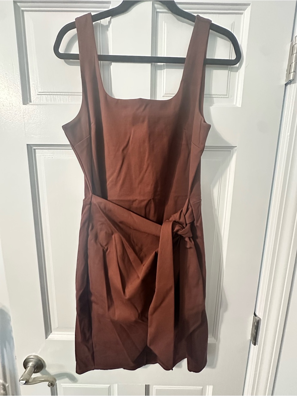 Express Sleeveless Brown Tie-Waist Dress